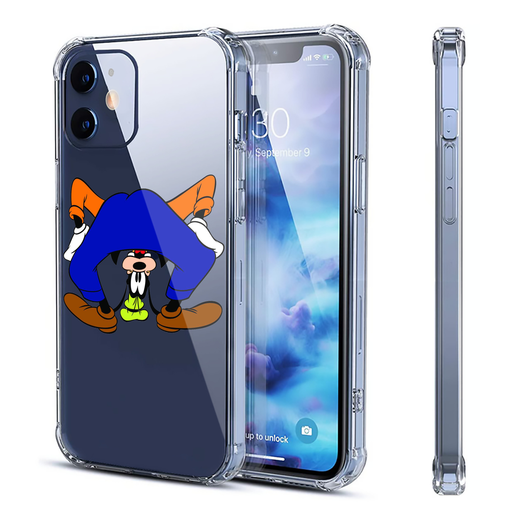 （画像用） ミッキーマウス Mickey Mouse 【iPhone 12シリーズ対応】透明スマホケース（クリアソフトケース）